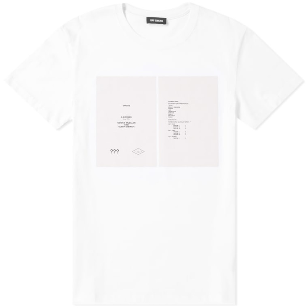 RAF SIMONS DRUGS COVER TEE